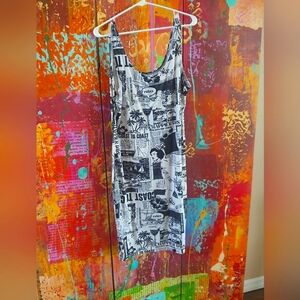 Black and White Graphic Print Dress